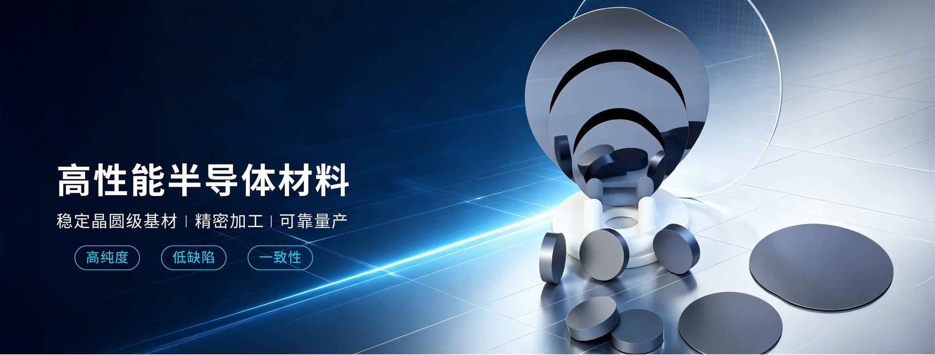 高性能半导体材料 稳定晶圆级基材 | 精密加工 | 可靠量产